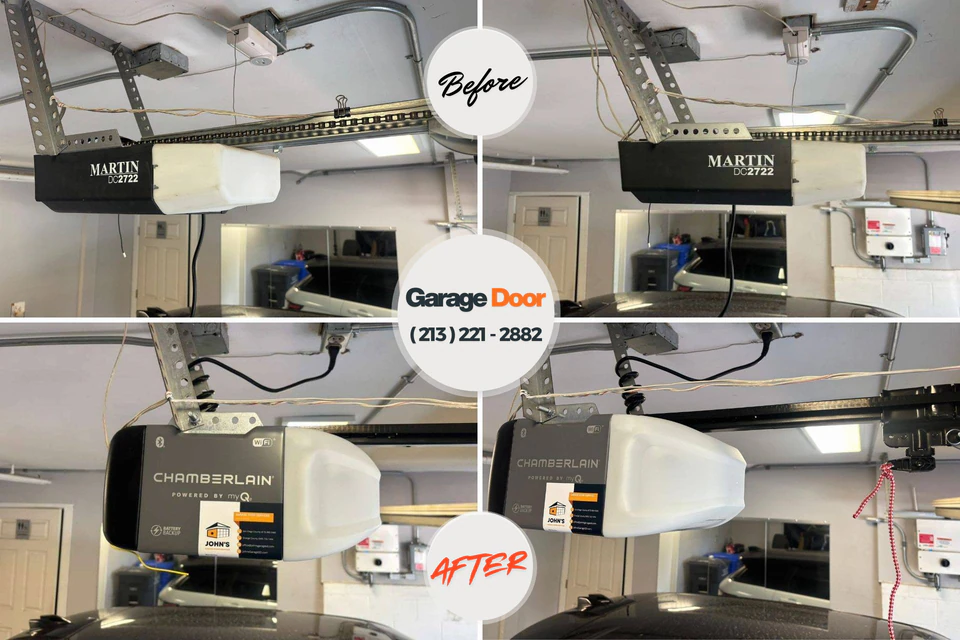 Before and after: garage door repair Averill Park, NY